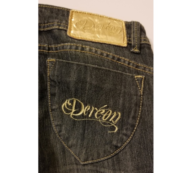 House of Dereon Jeans with Gold Outline Size 9/10 - Picture 3 of 4